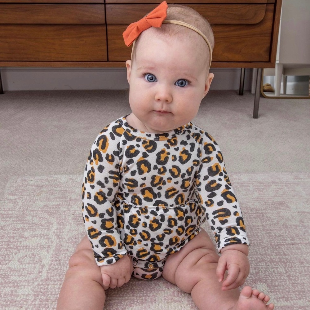 Spearmintlove Skirted Leopard Onesie